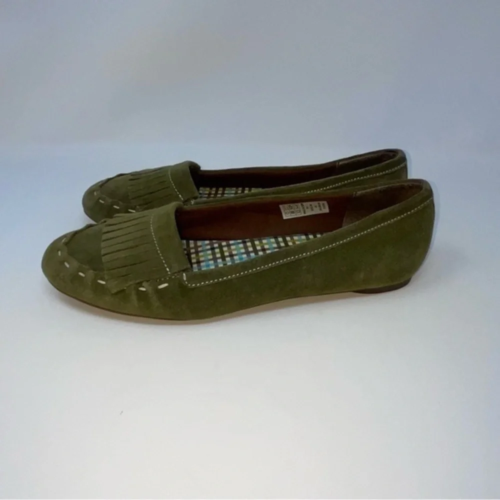 Lands End Green Slip-On Flats Size‎ 8